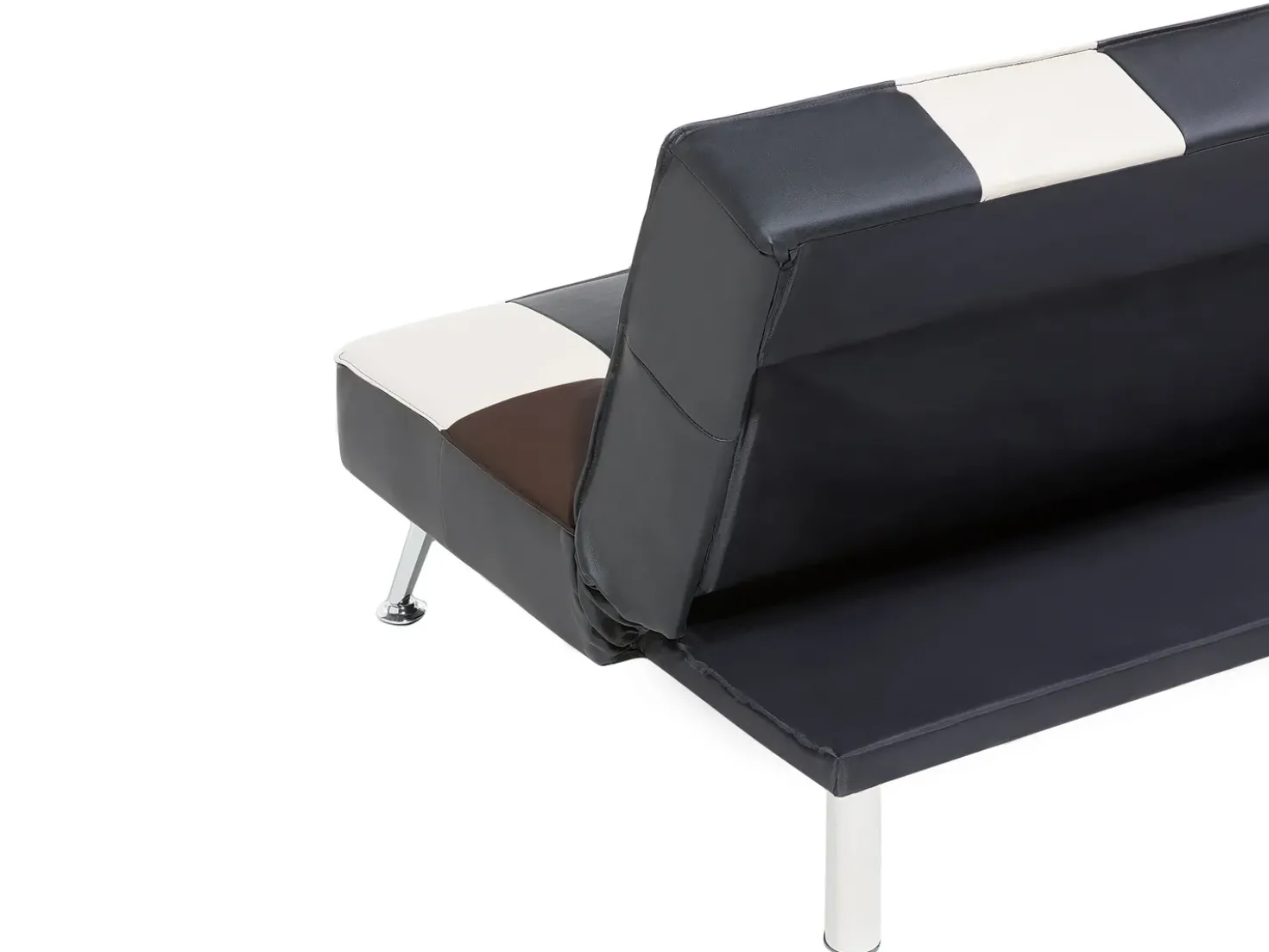 Divano letto 3 posti OLSKER Pelle sintetica Nero