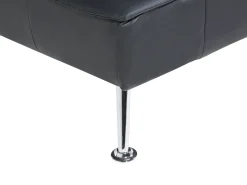 Divano letto 3 posti OLSKER Pelle sintetica Nero