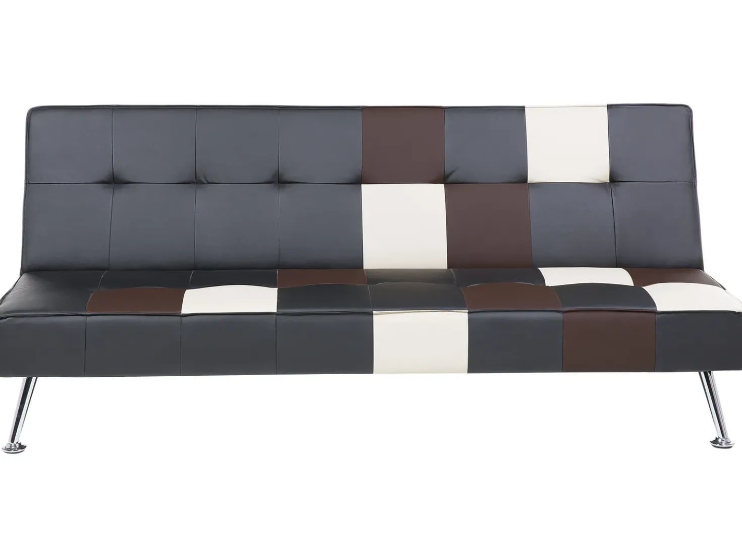 Divano letto 3 posti OLSKER Pelle sintetica Nero