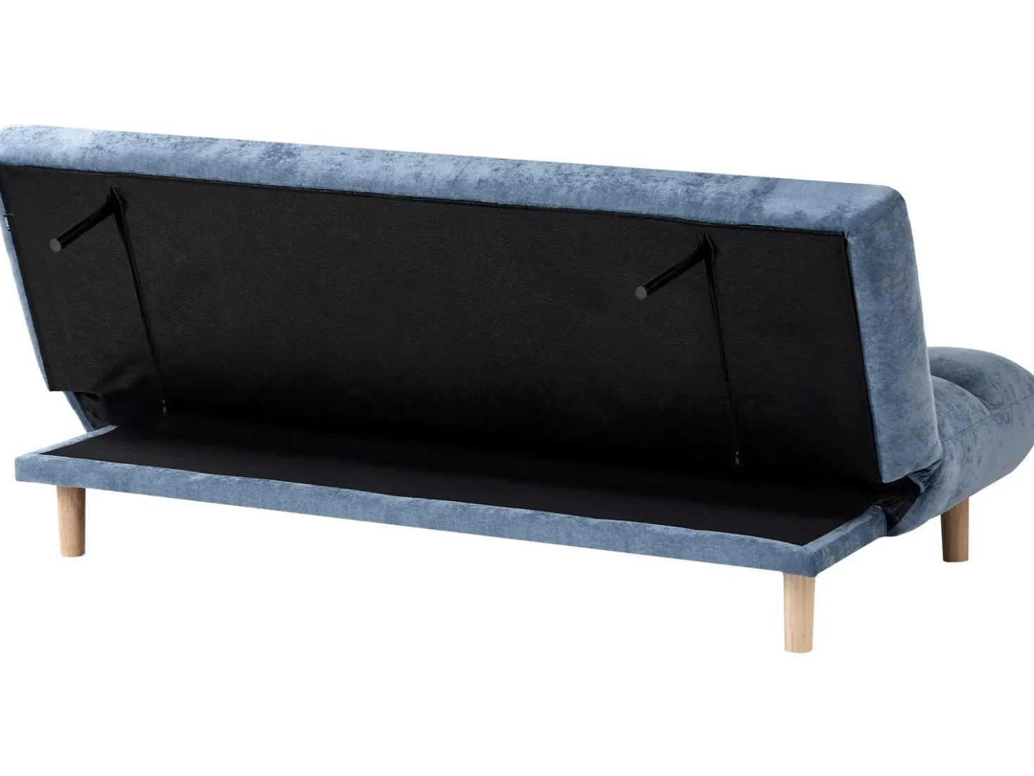 Divano letto 2 posti RISOR Tessuto Blu