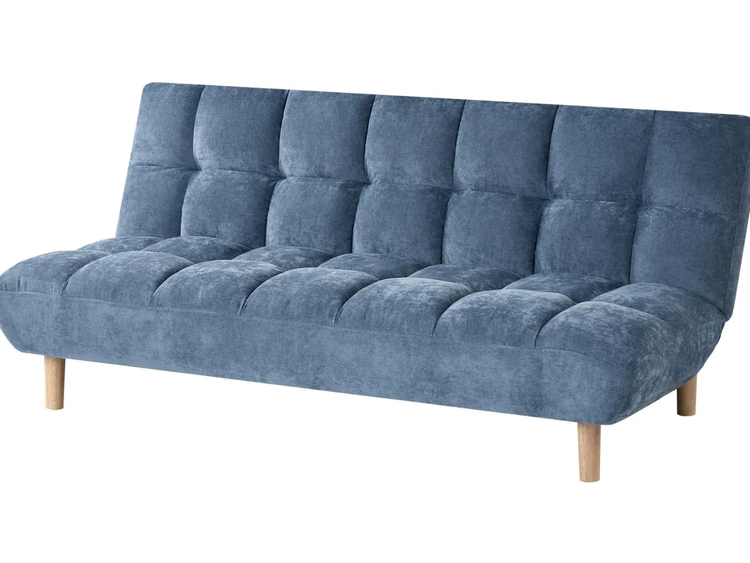 Divano letto 2 posti RISOR Tessuto Blu
