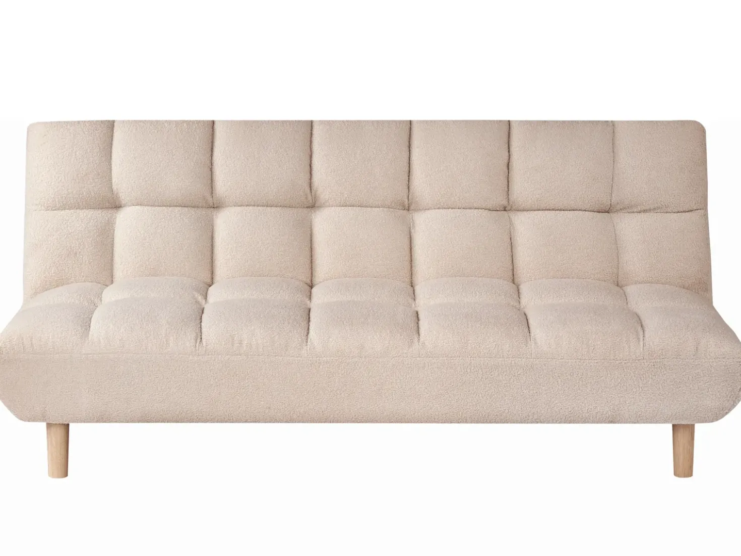 Divano letto 2 posti RISOR Bouclé Beige