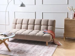 Divano letto 2 posti RISOR Bouclé Beige