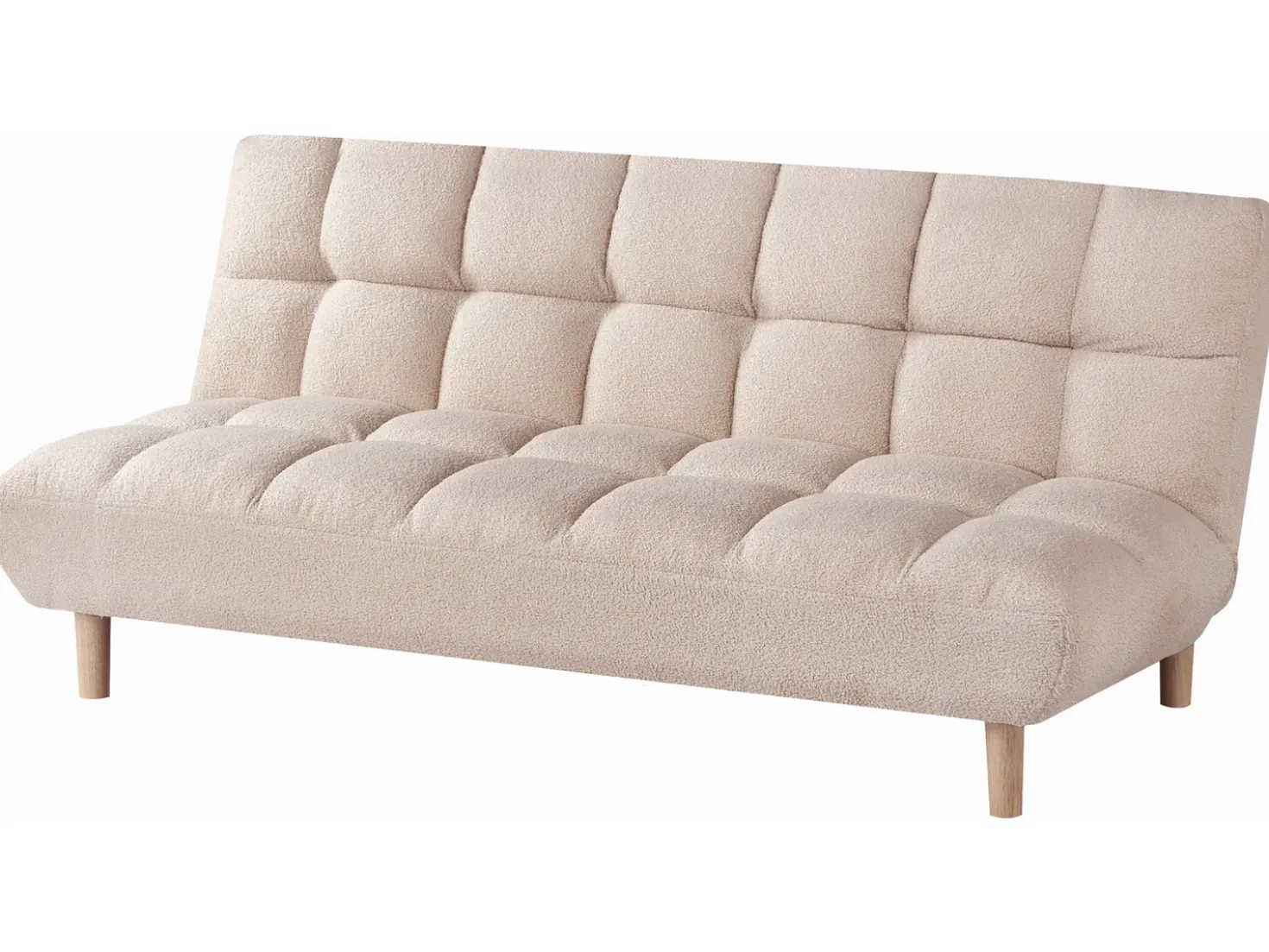 Divano letto 2 posti RISOR Bouclé Beige