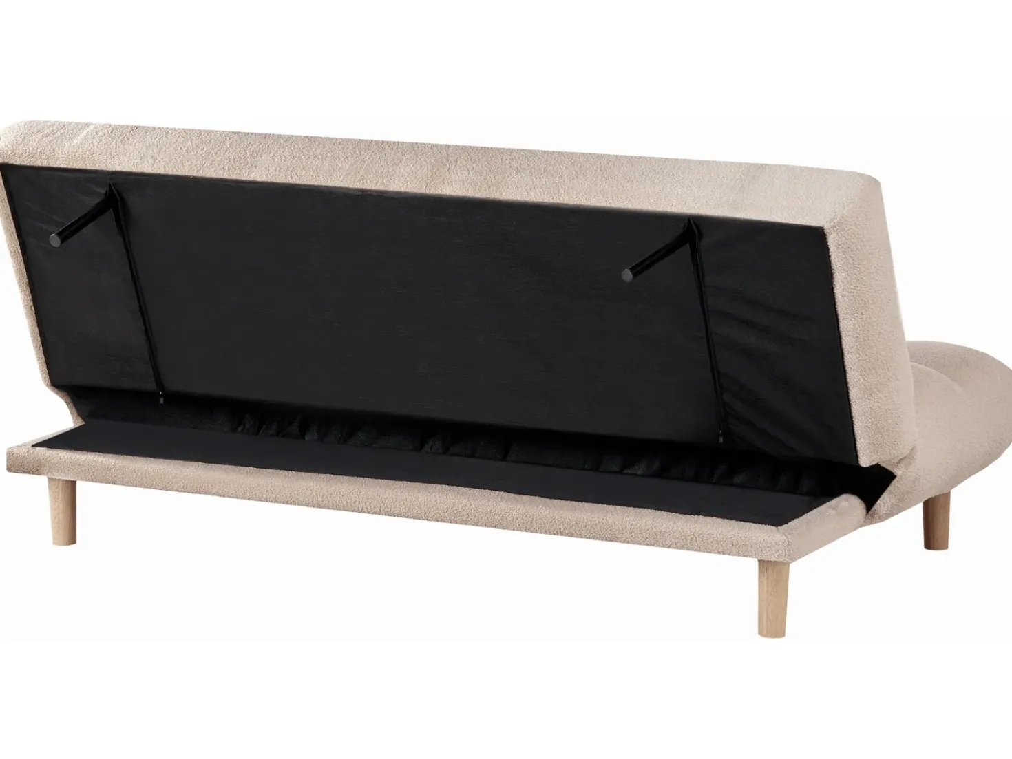 Divano letto 2 posti RISOR Bouclé Beige
