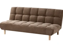 Divano letto 2 posti RISOR Tessuto Marrone