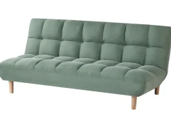Divano letto 2 posti RISOR Tessuto Verde chiaro
