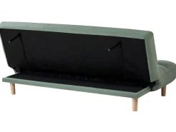 Divano letto 2 posti RISOR Tessuto Verde chiaro