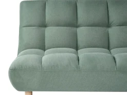 Divano letto 2 posti RISOR Tessuto Verde chiaro