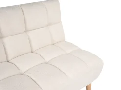 Divano letto 2 posti RISOR Bouclé Bianco sporco