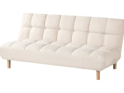 Divano letto 2 posti RISOR Bouclé Bianco sporco