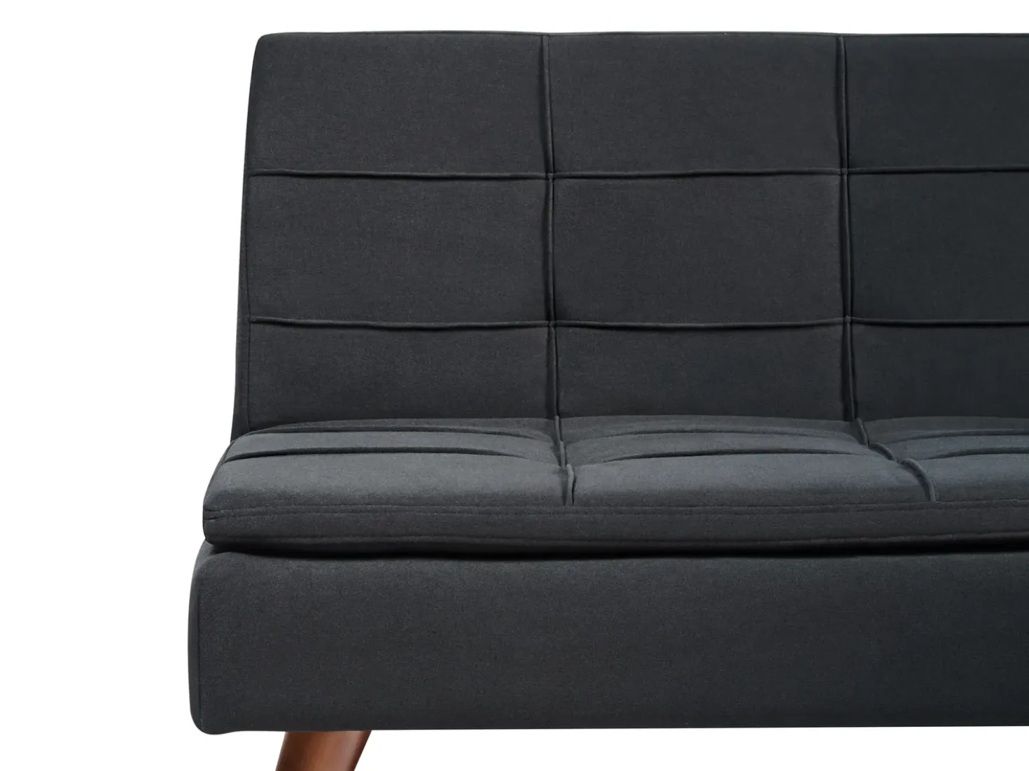 Divano letto 3 posti RONNE Tessuto Nero