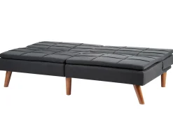 Divano letto 3 posti RONNE Tessuto Nero