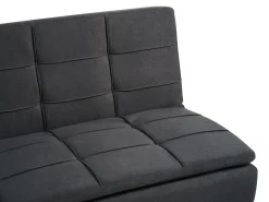 Divano letto 3 posti RONNE Tessuto Nero