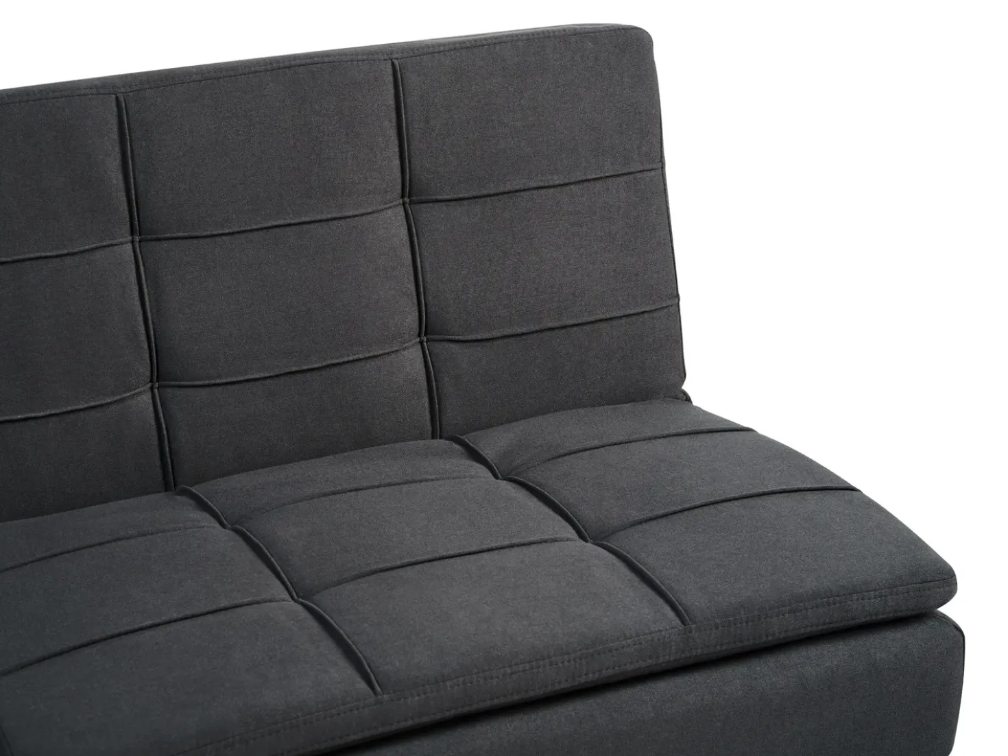 Divano letto 3 posti RONNE Tessuto Nero