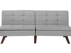Divano letto 3 posti RONNE Tessuto Grigio chiaro