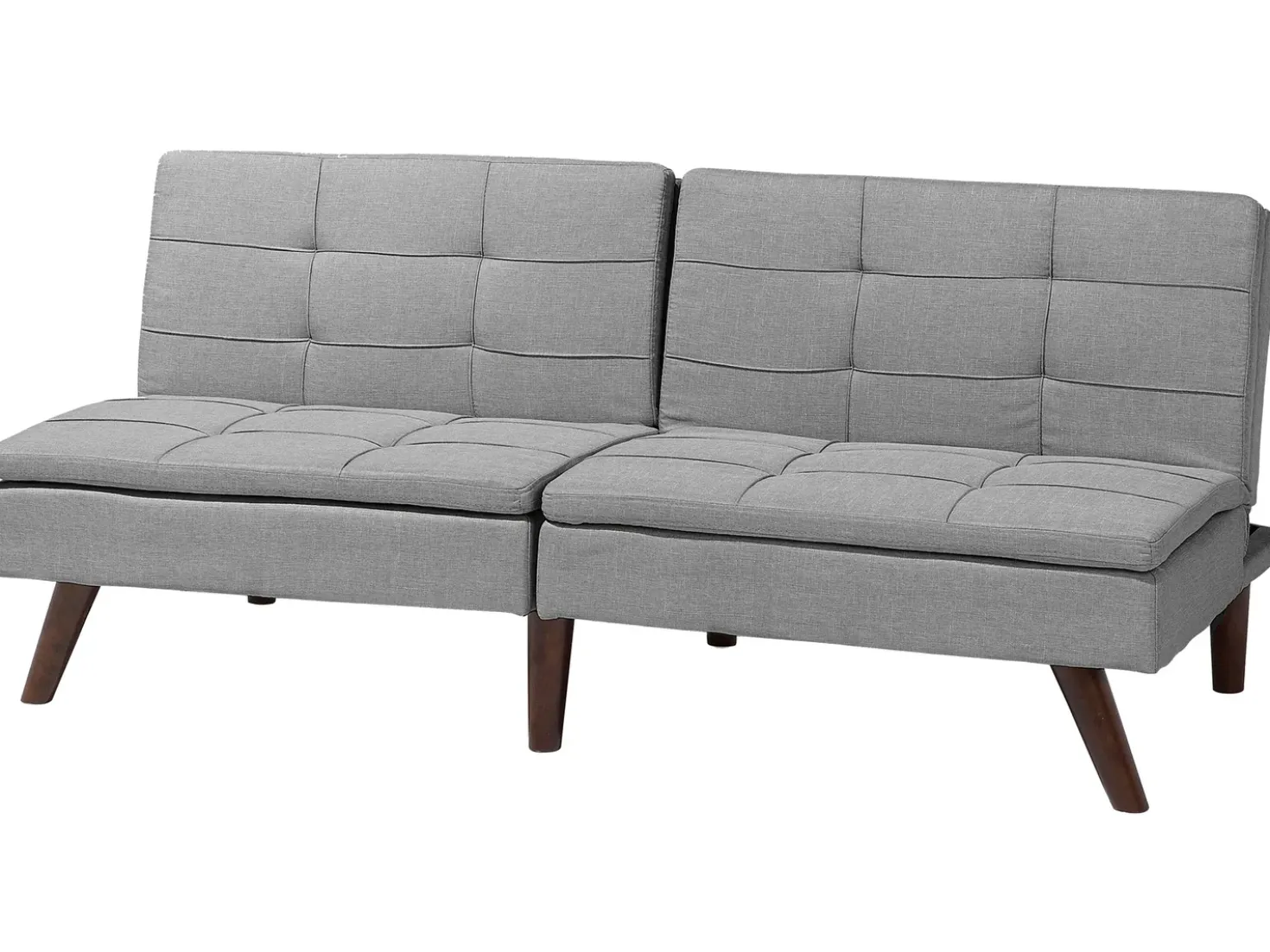 Divano letto 3 posti RONNE Tessuto Grigio chiaro