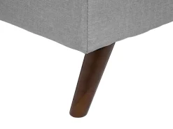 Divano letto 3 posti RONNE Tessuto Grigio chiaro
