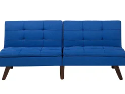Divano letto 3 posti RONNE Tessuto Blu marino