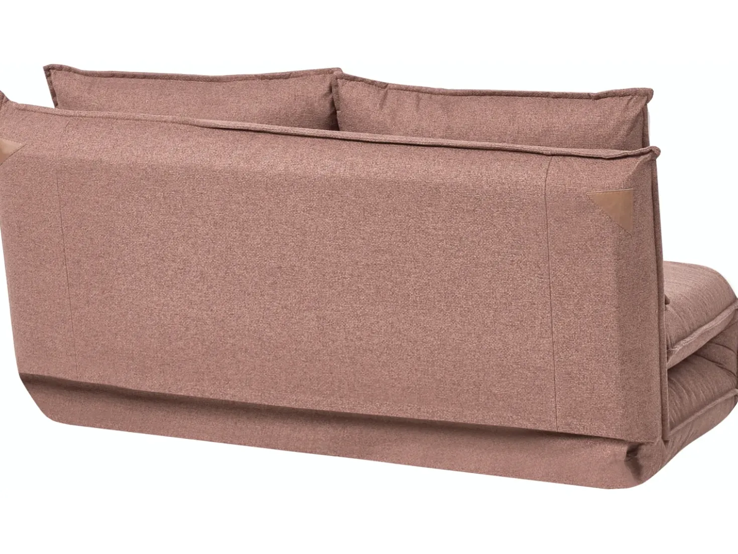 Divano letto 2 posti ROROS Lino sintetico Marrone