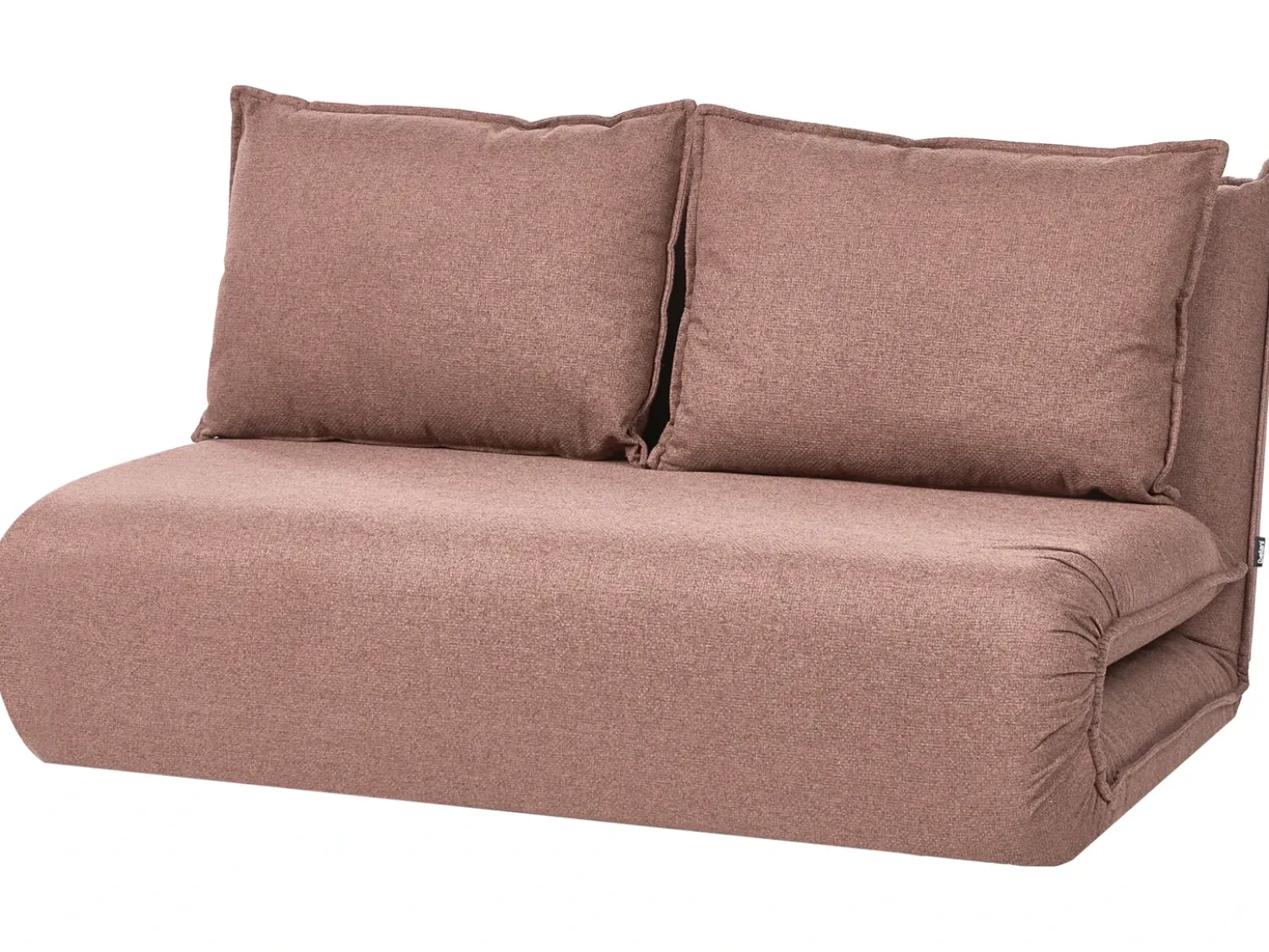 Divano letto 2 posti ROROS Lino sintetico Marrone