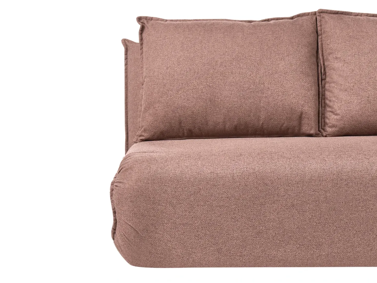 Divano letto 2 posti ROROS Lino sintetico Marrone