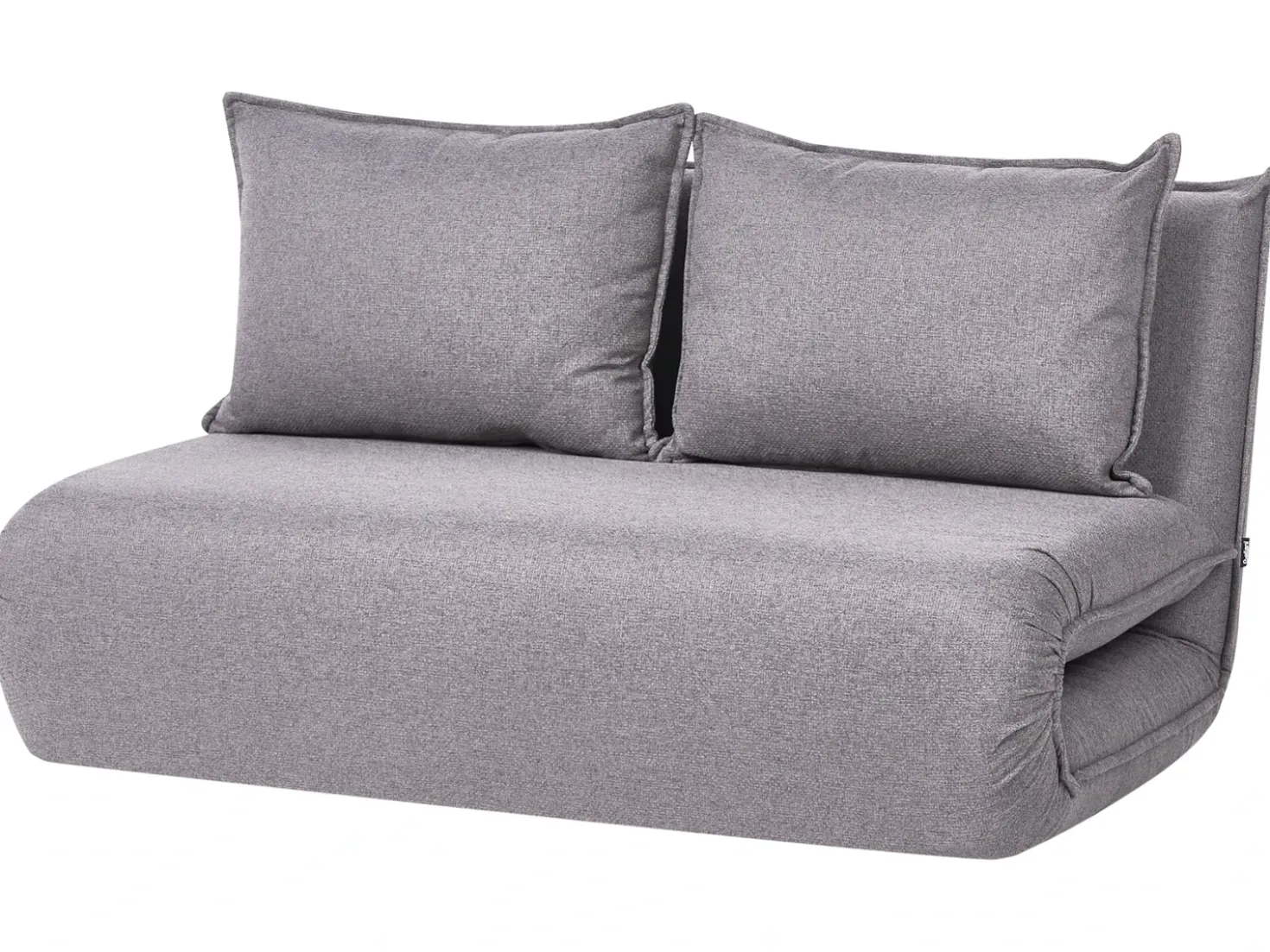Divano letto 2 posti ROROS Lino sintetico Grigio scuro