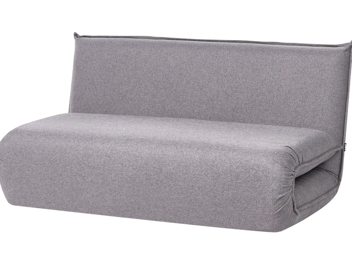 Divano letto 2 posti ROROS Lino sintetico Grigio scuro