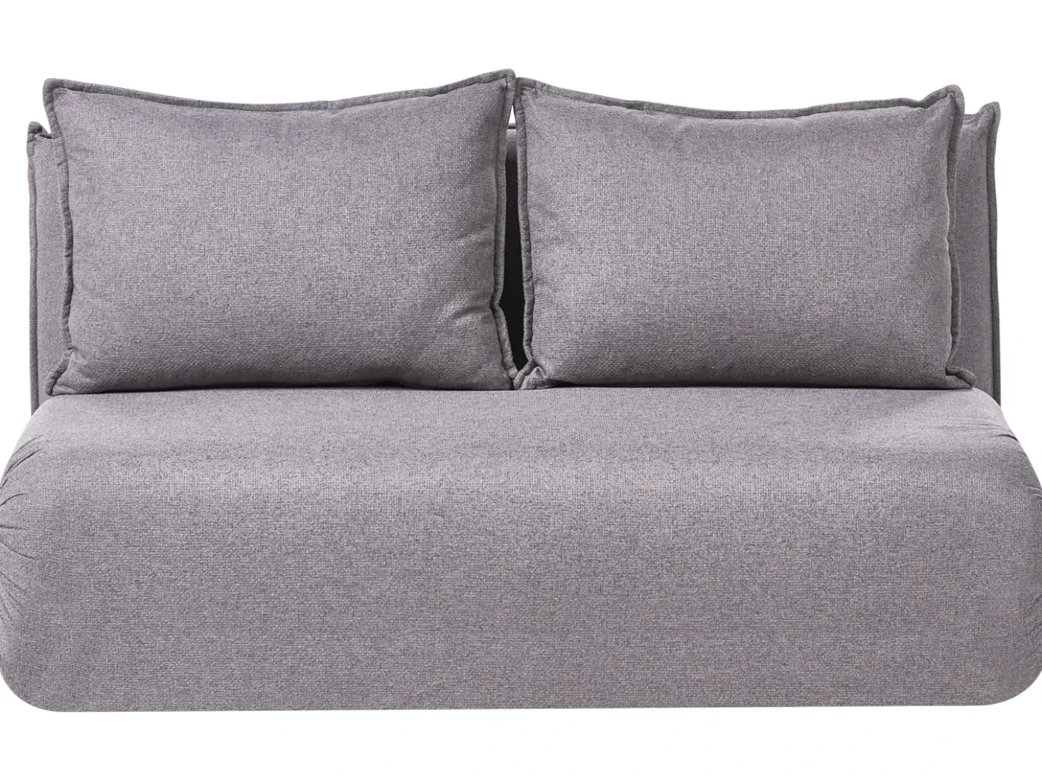 Divano letto 2 posti ROROS Lino sintetico Grigio scuro