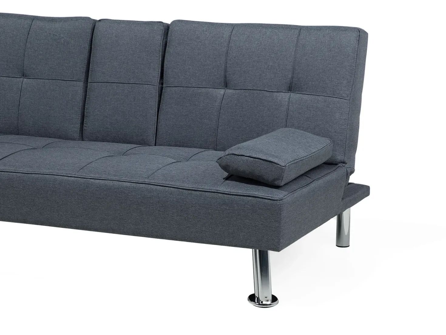 Divano letto 3 posti ROXEN Tessuto Grigio scuro