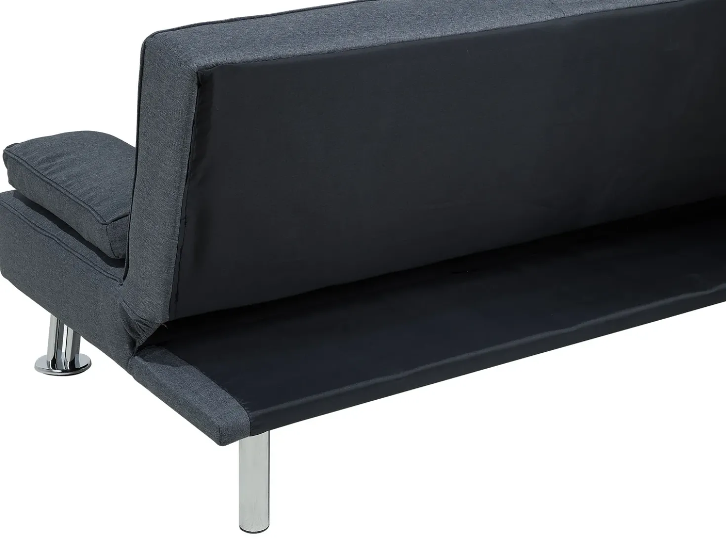 Divano letto 3 posti ROXEN Tessuto Grigio scuro