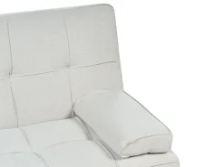 Divano letto 3 posti ROXEN Tessuto Beige chiaro