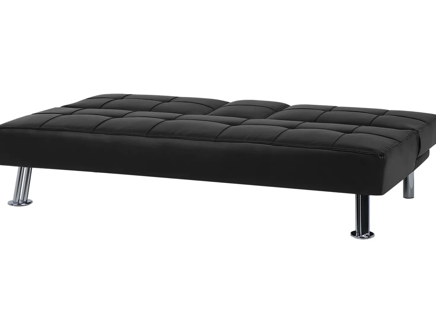 Divano letto 3 posti ROXEN Pelle sintetica Nero