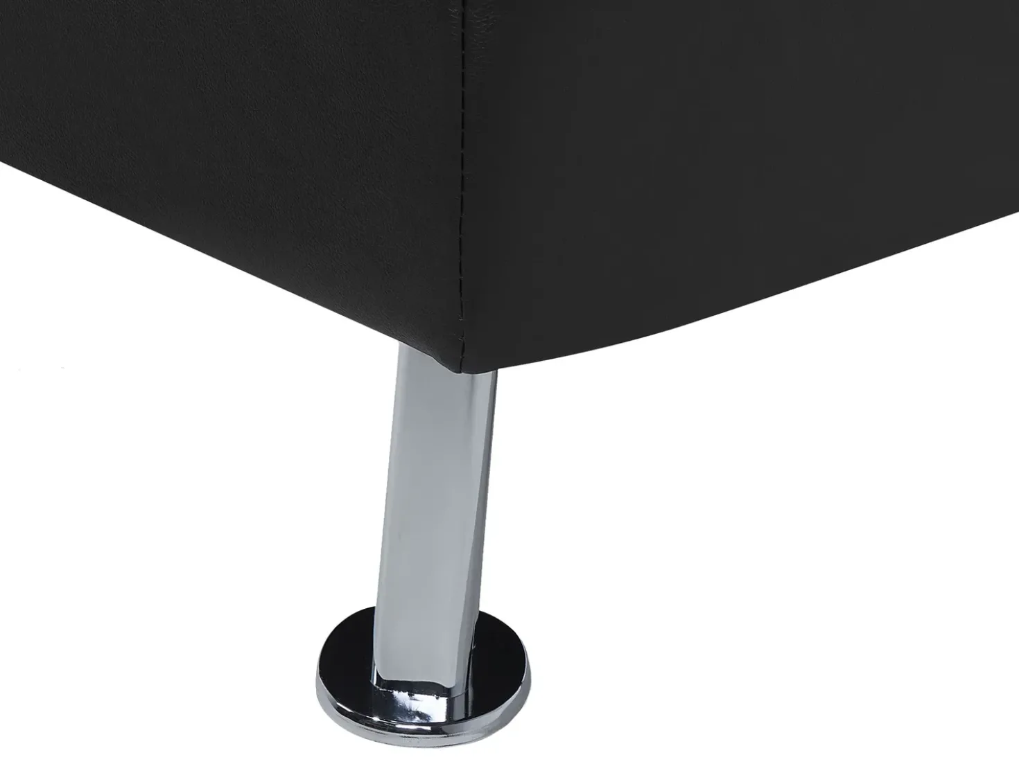 Divano letto 3 posti ROXEN Pelle sintetica Nero