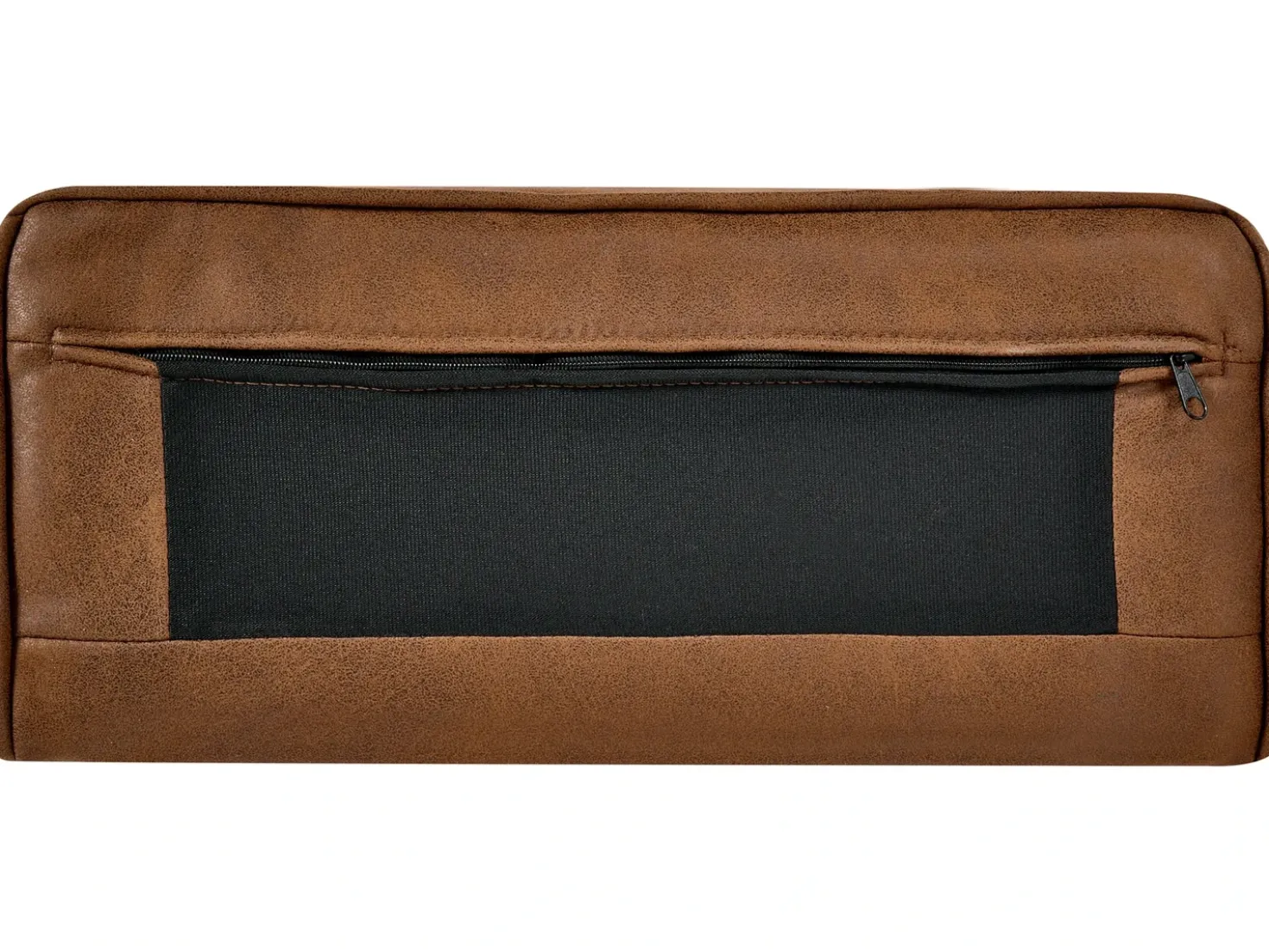 Divano letto 3 posti ROXEN Pelle sintetica Marrone dorato