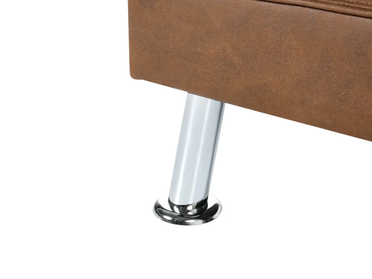 Divano letto 3 posti ROXEN Pelle sintetica Marrone dorato