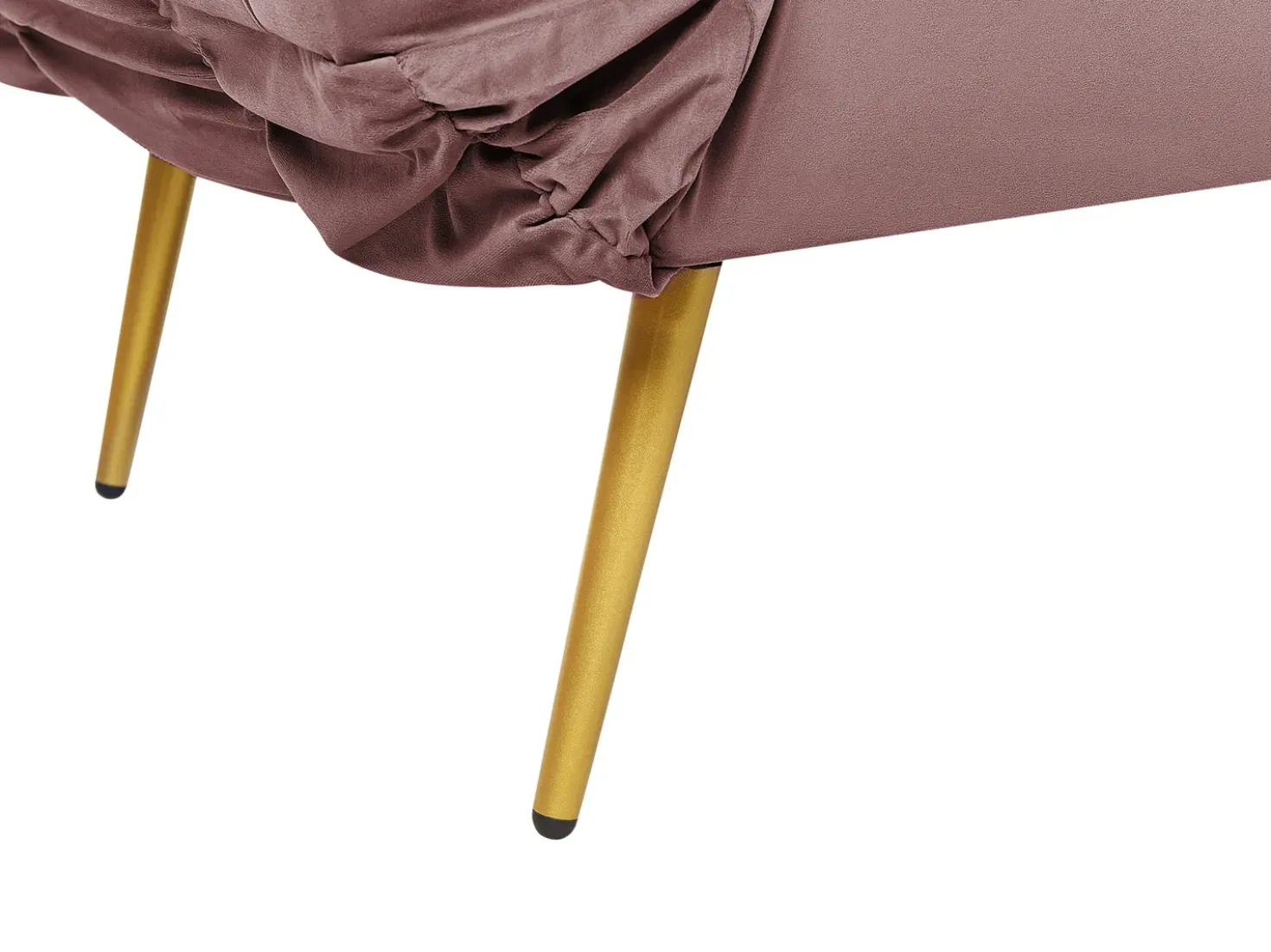 Divano letto 2 posti SAARELA Velluto Rosa