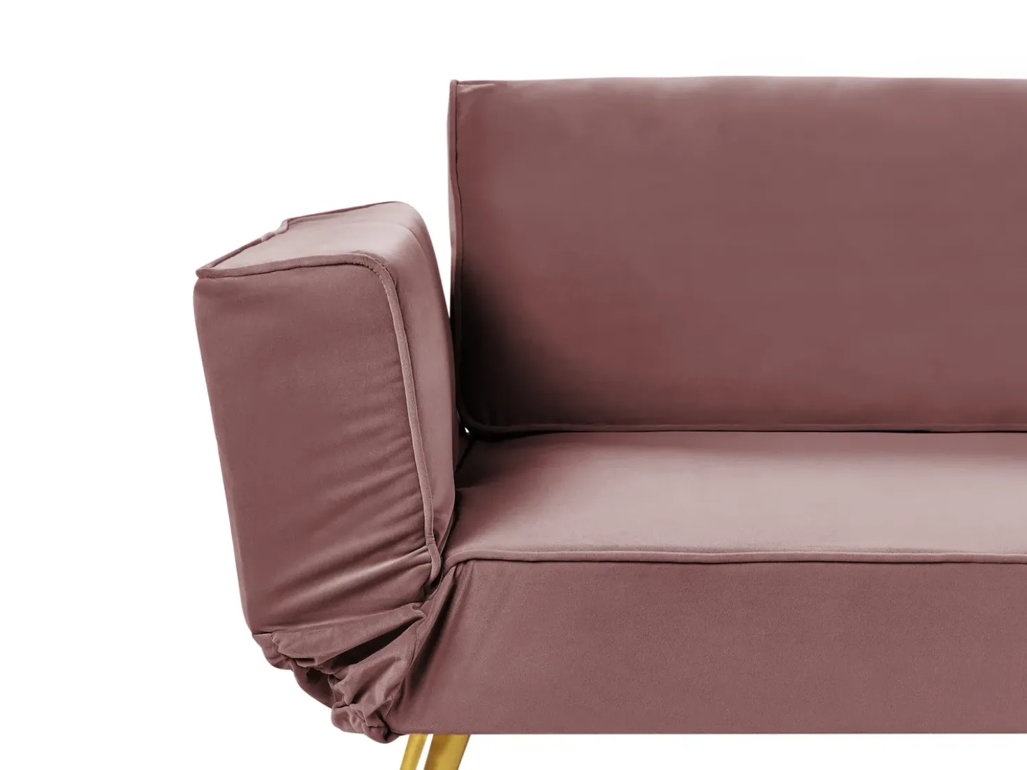Divano letto 2 posti SAARELA Velluto Rosa