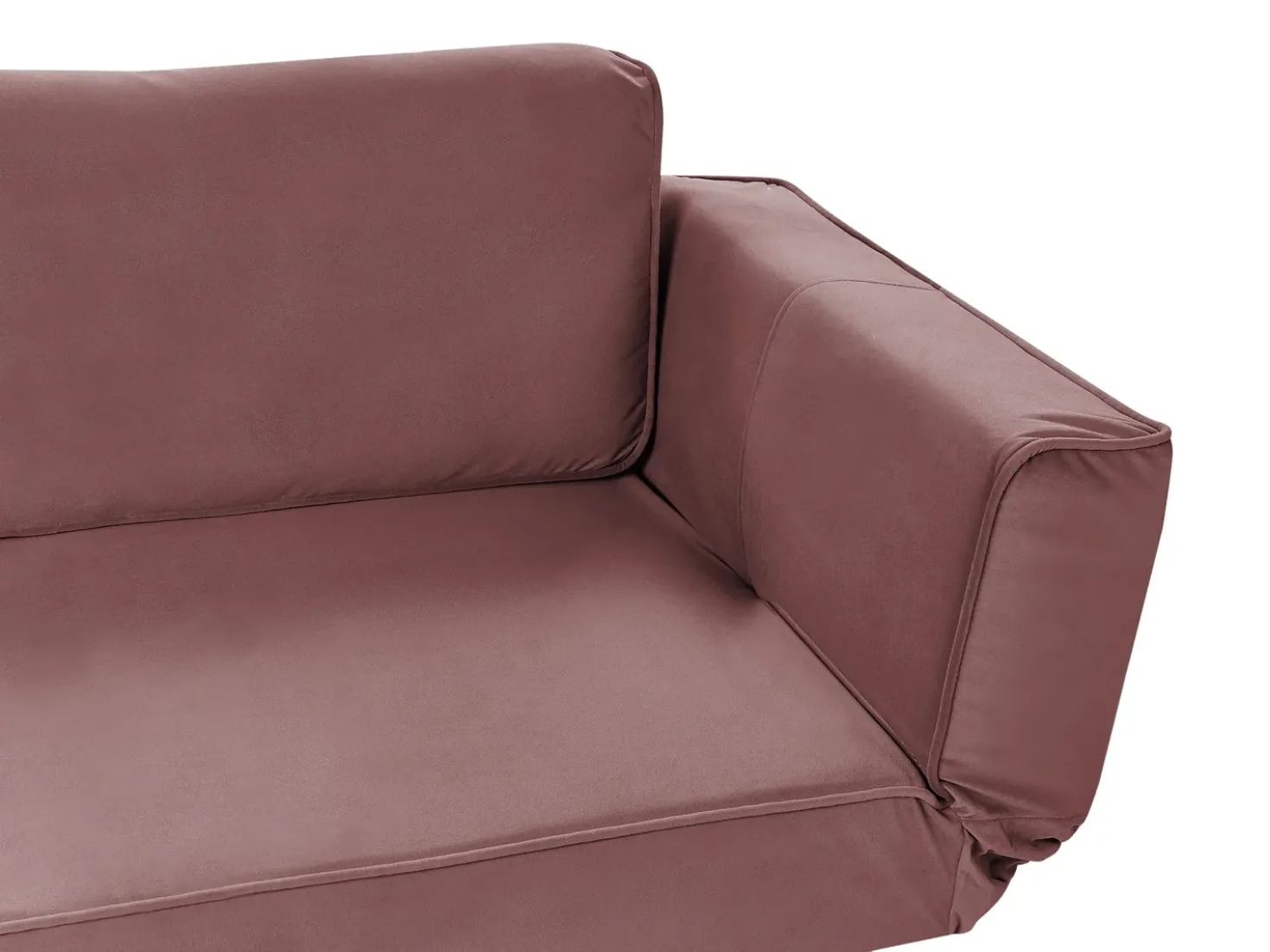 Divano letto 2 posti SAARELA Velluto Rosa