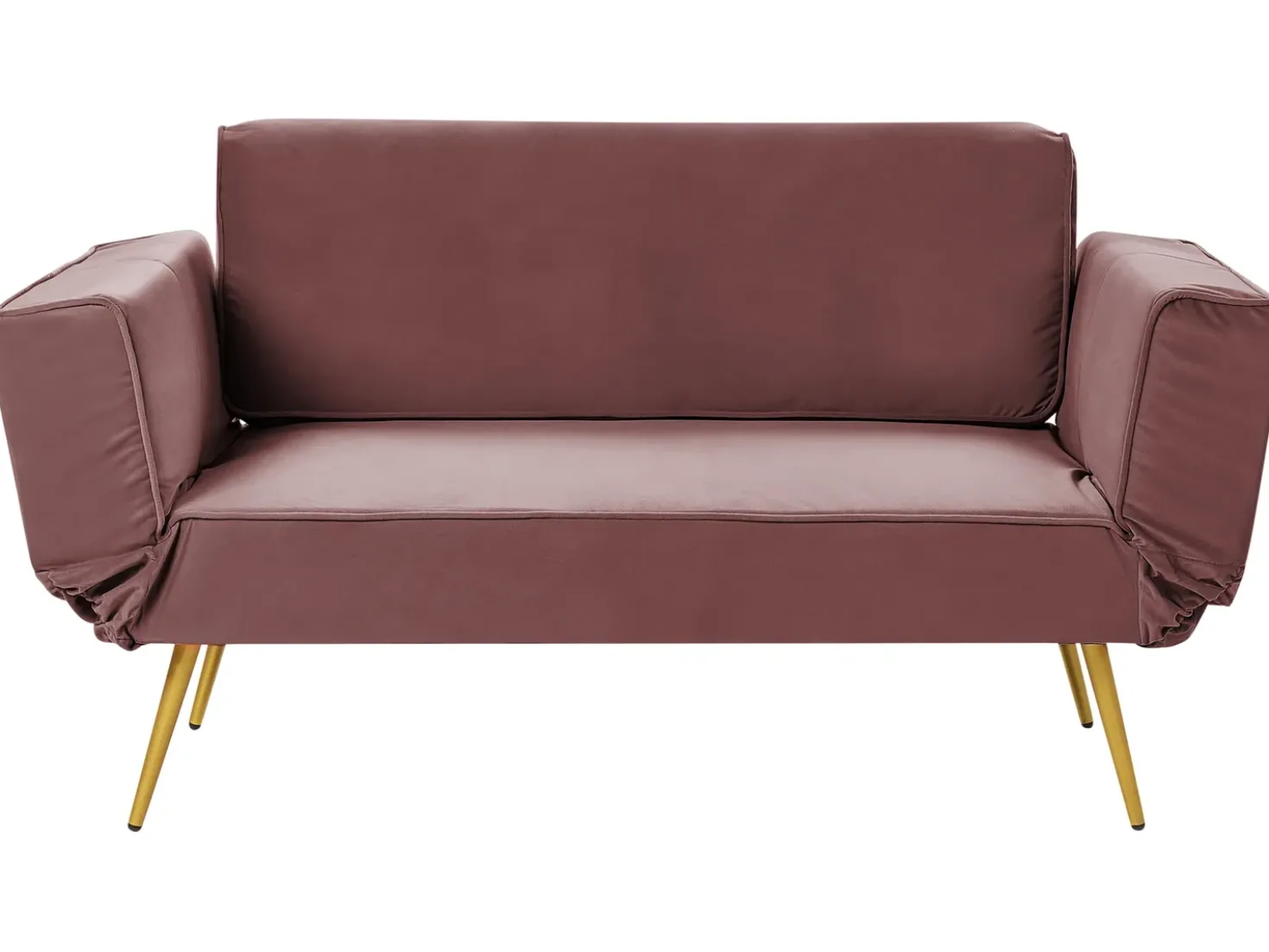 Divano letto 2 posti SAARELA Velluto Rosa