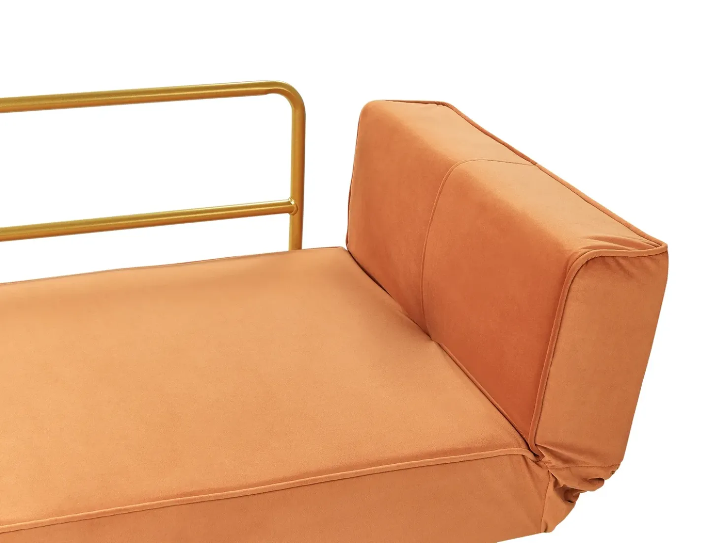 Divano letto 2 posti SAARELA Velluto Arancione