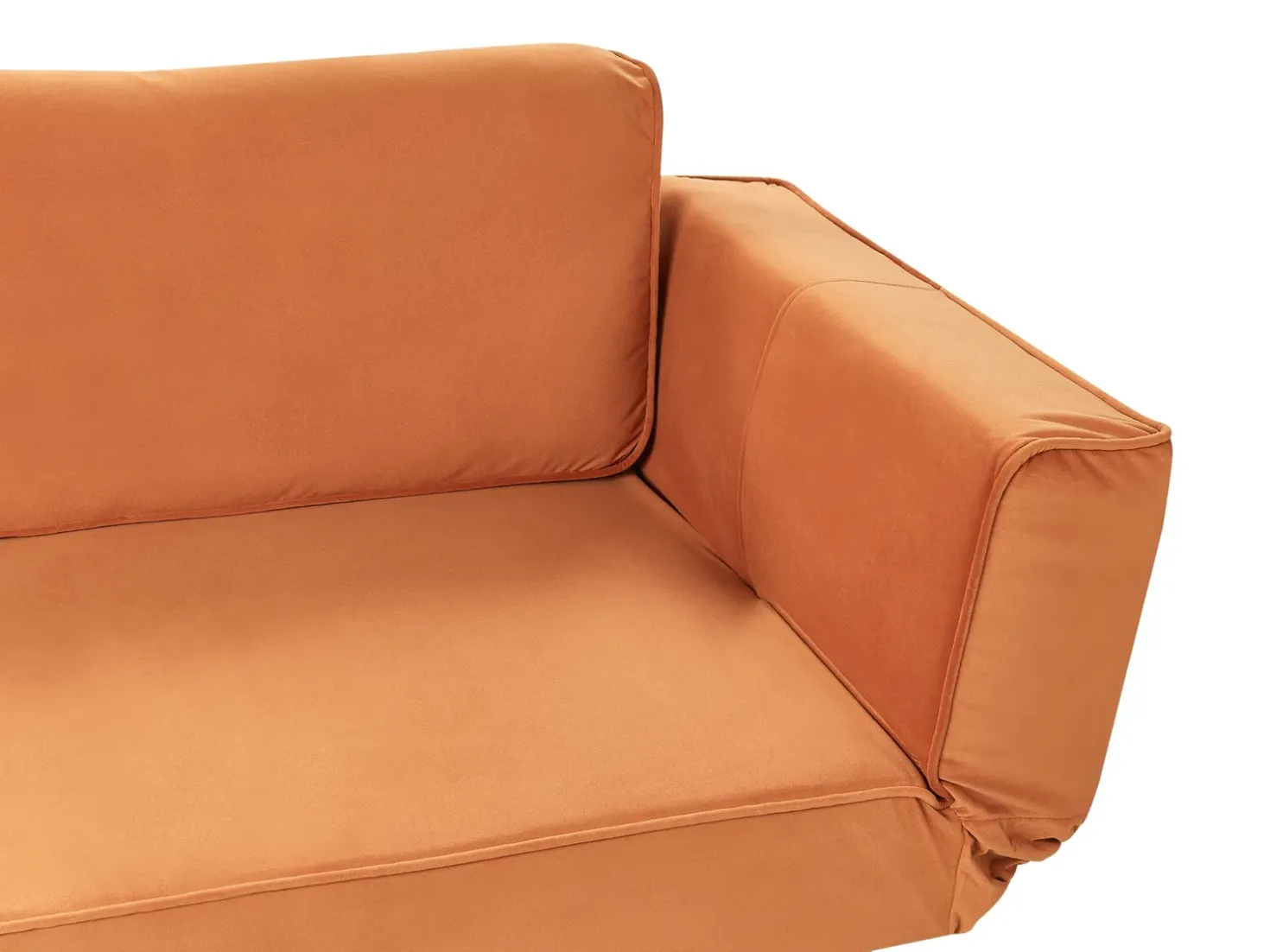 Divano letto 2 posti SAARELA Velluto Arancione