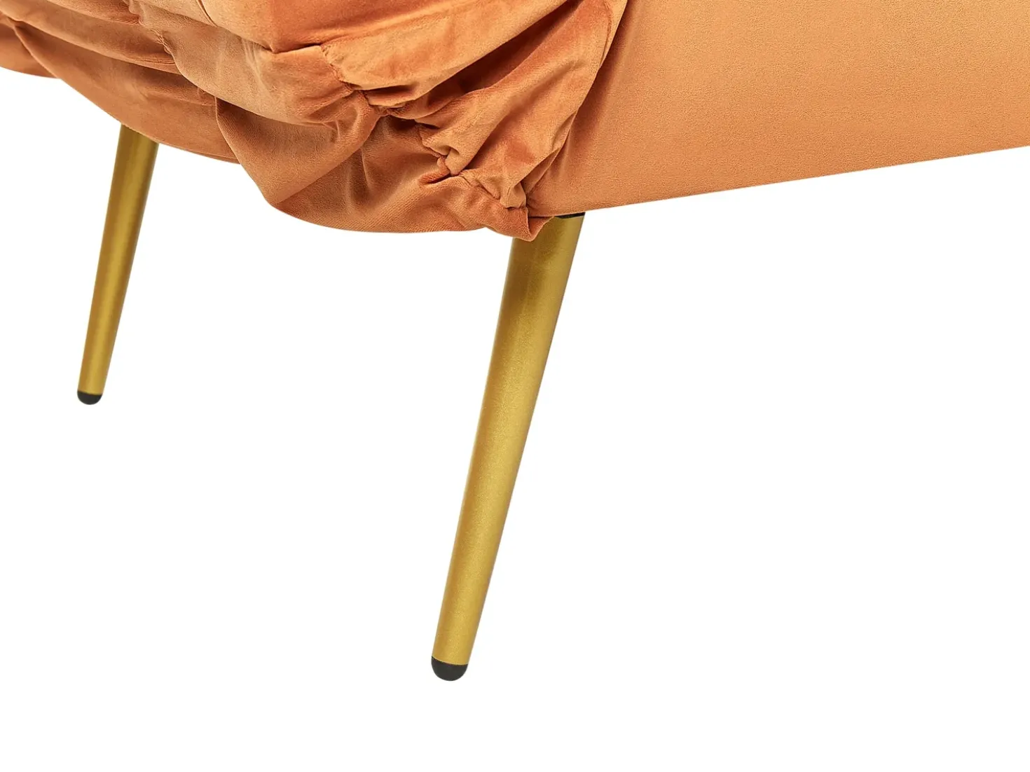 Divano letto 2 posti SAARELA Velluto Arancione