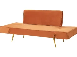 Divano letto 2 posti SAARELA Velluto Arancione
