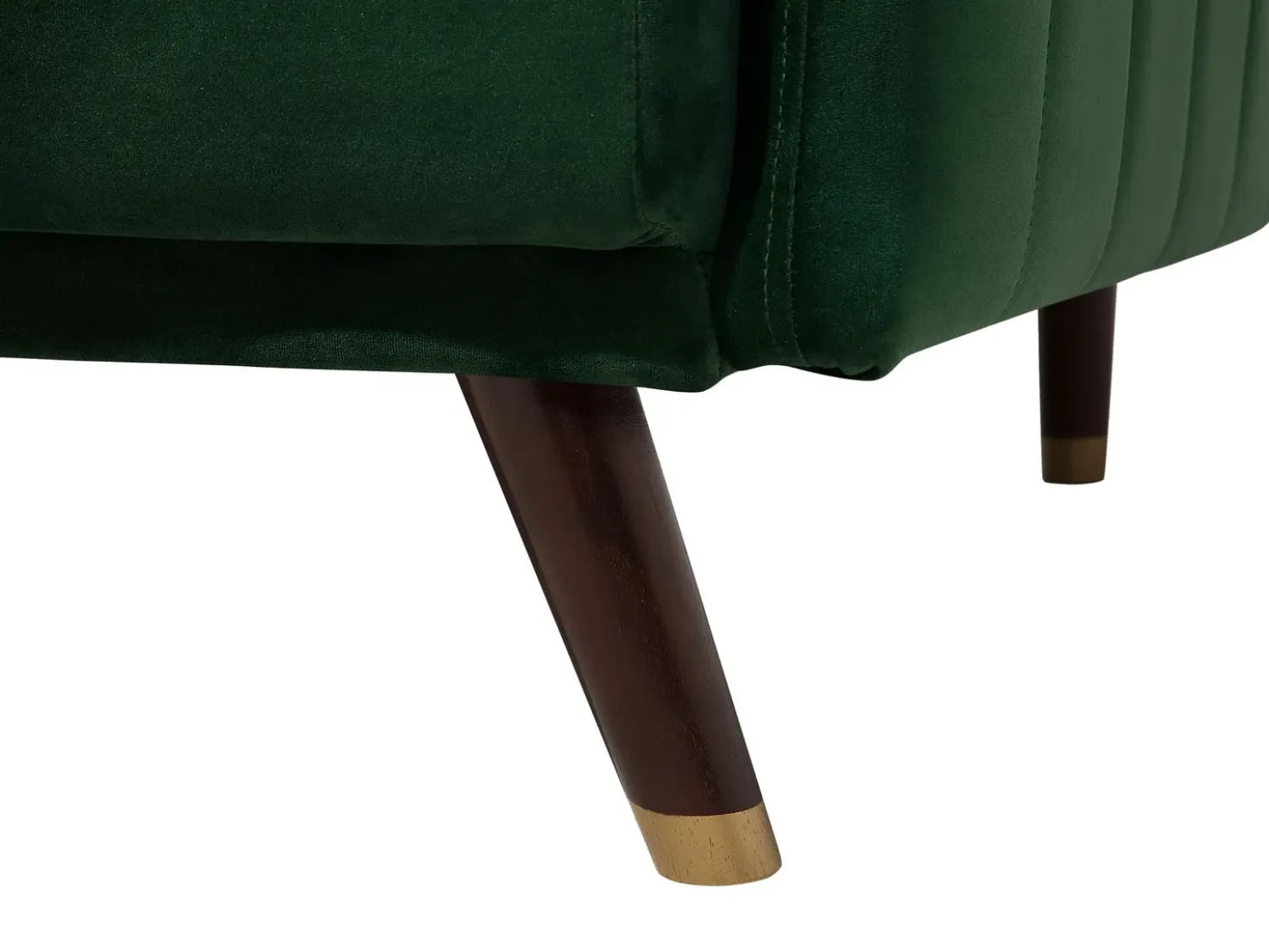 Divano letto 3 posti SENJA Velluto Verde smeraldo