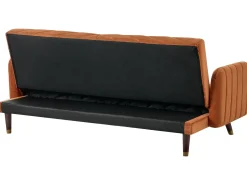Divano letto 3 posti SENJA Velluto Arancione
