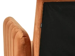 Divano letto 3 posti SENJA Velluto Arancione