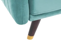 Divano letto 3 posti SENJA Velluto Azzurro