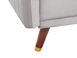 Divano letto 3 posti SENJA Velluto Grigio chiaro