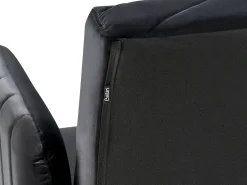 Divano letto 3 posti SENJA Velluto Nero